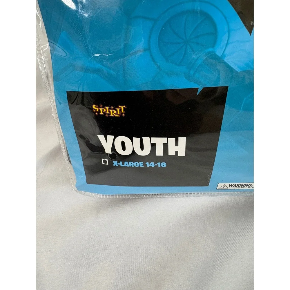 Spirit Fortnite The Foundation Costume Youth XL 14-16 Muscle Suit Mask Cape Belt - Picture 2 of 12